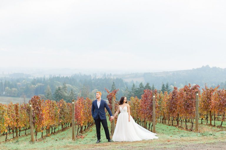 Andrew & Hannah // Autumn Vineyard Wedding Portraits