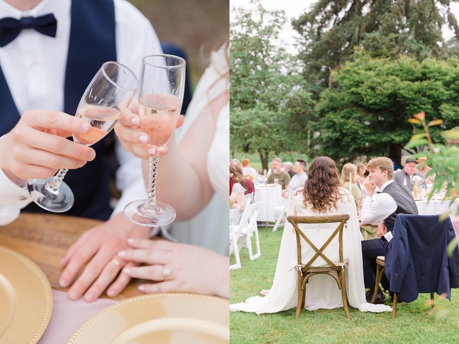 Intimate Romantic Backyard Wedding Toasts